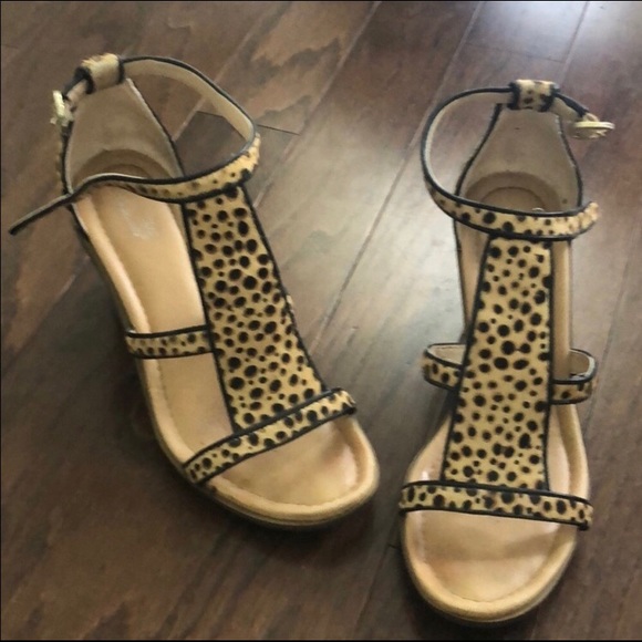 dr scholls leopard wedge